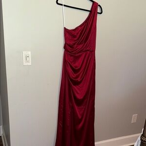 Lulus Elegant Red One-Shoulder Dress